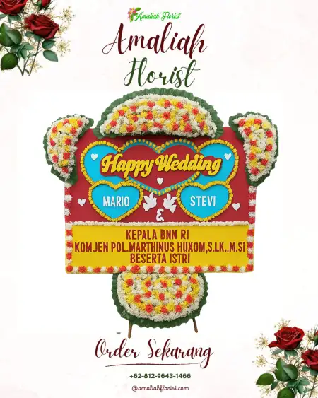 Papan Bunga Pernikahan Unir Sirau